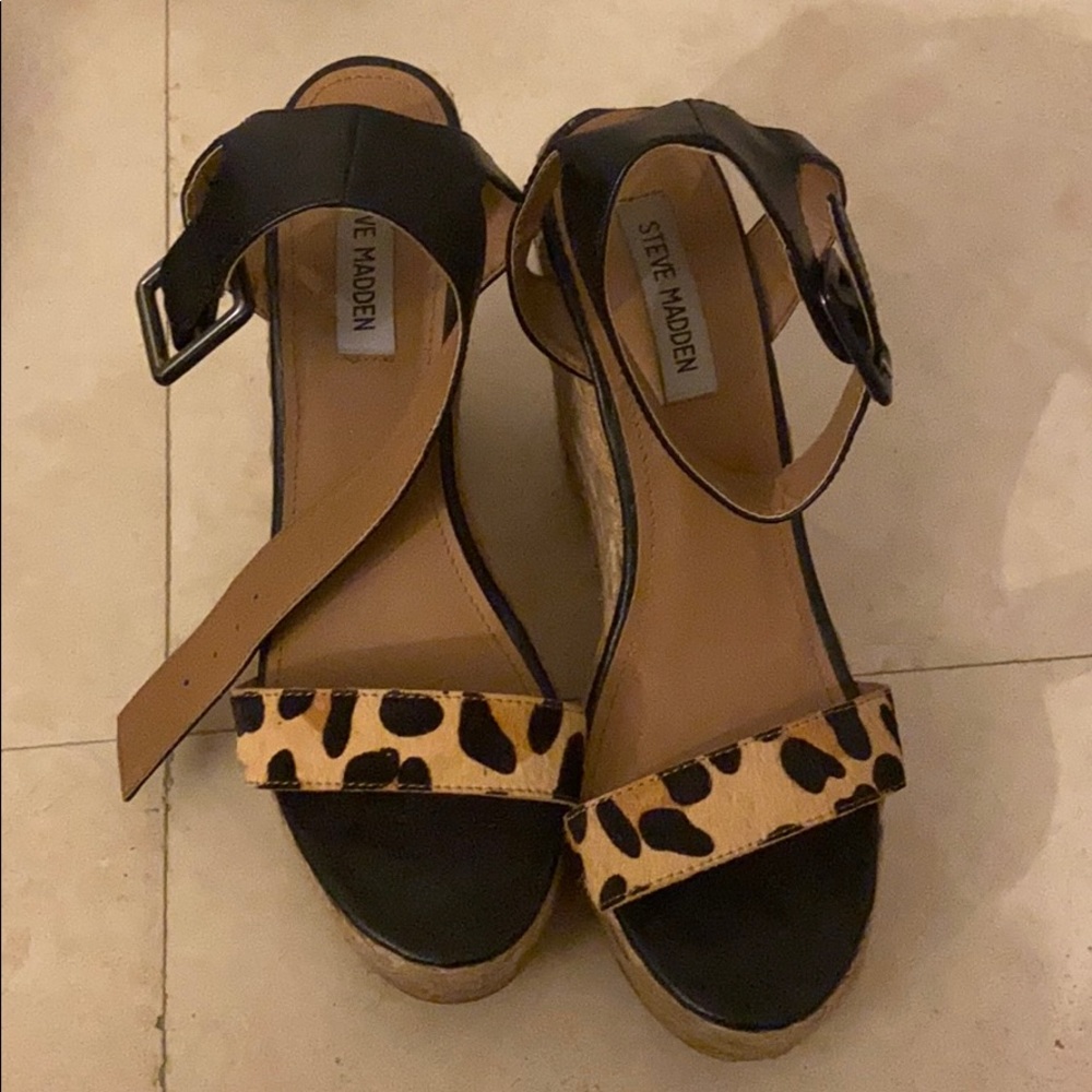Steve Madden cheetah print wedge